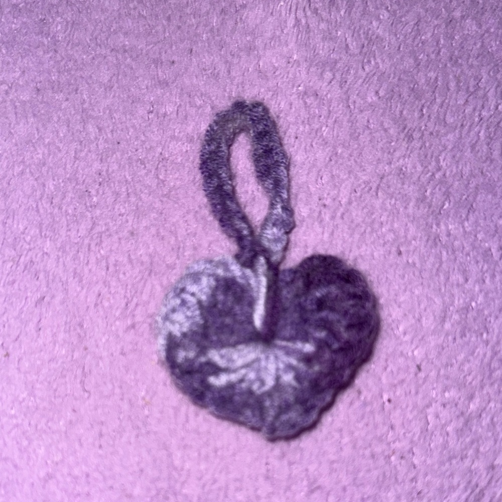 Elegant Handmade Purple Crochet Heart Key Chain